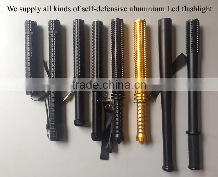 high quality aluminium led flashlight self-defense led torch flashlight zoom tactical flashlight