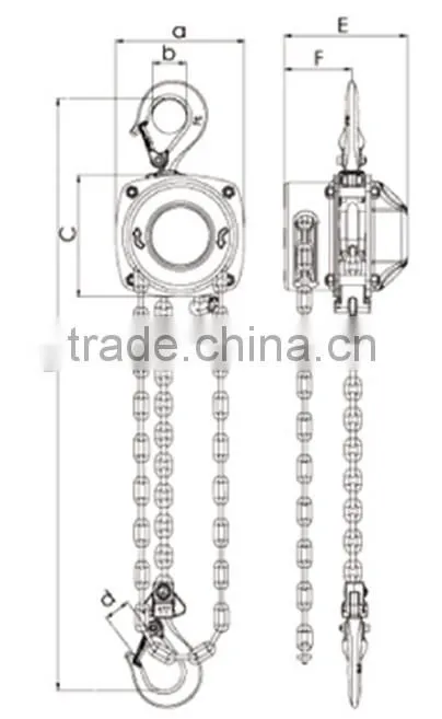 HSZ-D chain block ,1t manumotive chain hoist