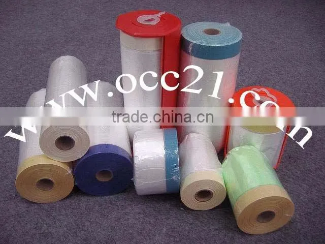 pre-taped plastic protective film