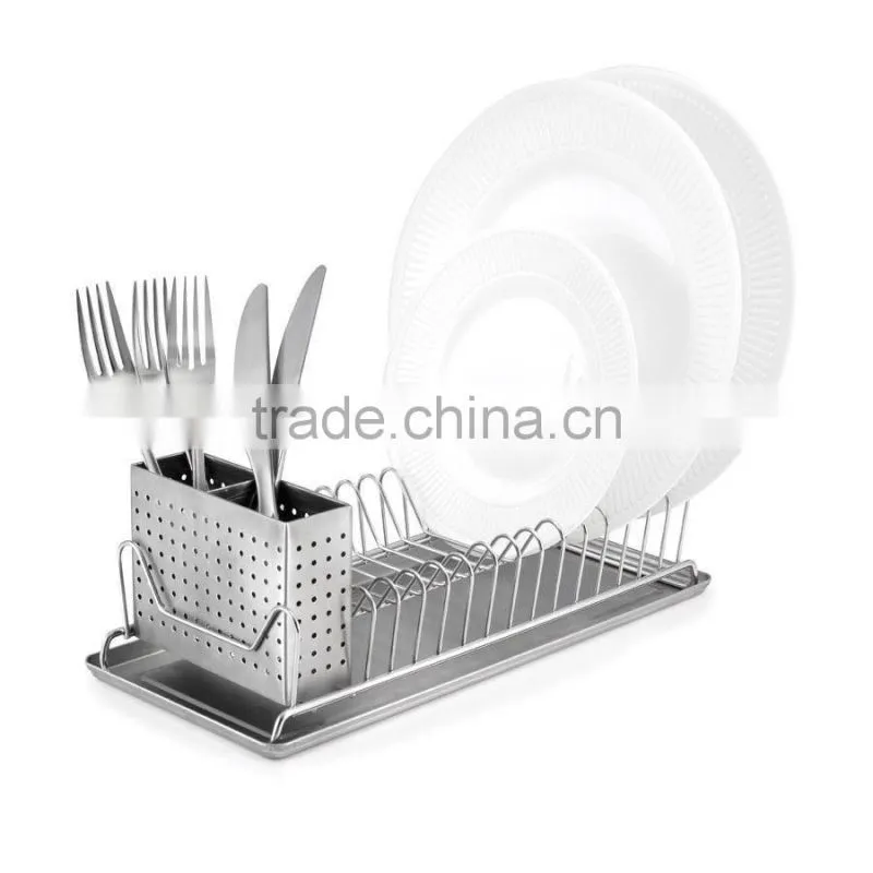 Metal Dish Drainer Rack Utensil Holder