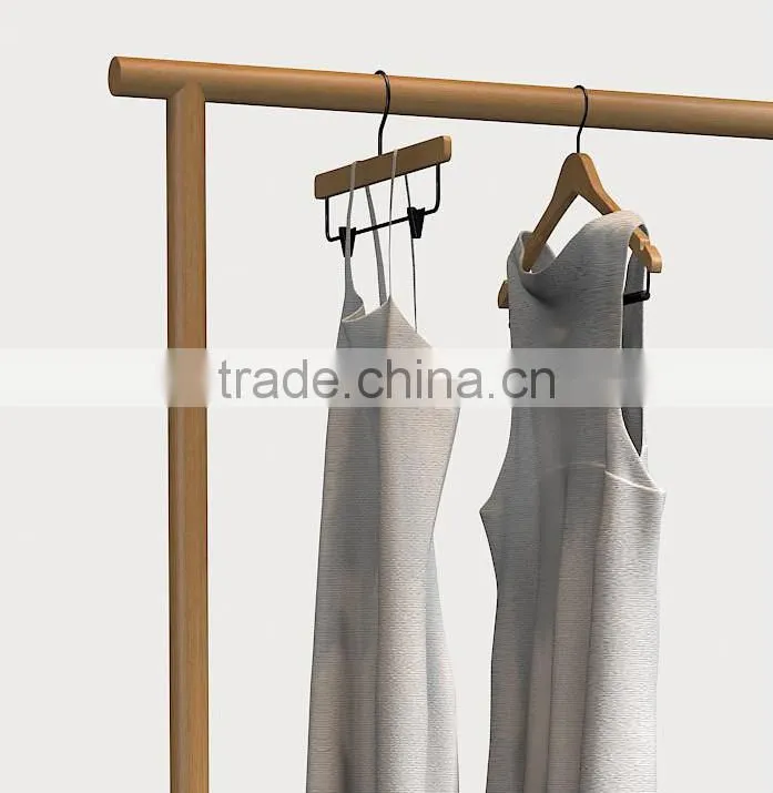 Modern Fashion Solid Wood Clothes Tree Stand Coat Racks With Drawer