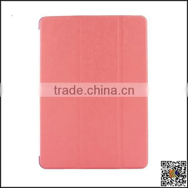 Three Fold Flip Leather Cover PC Back Case Smart Cover For iPad 6, leather case