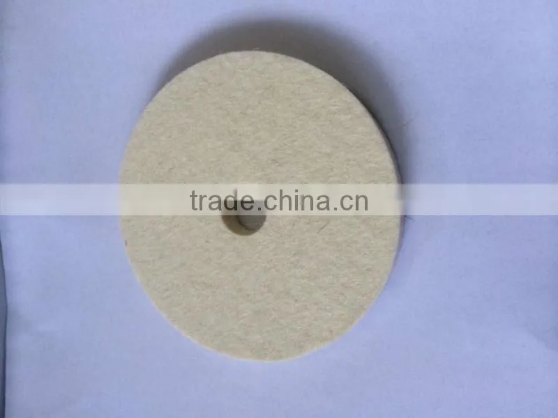 wool felt polishing wheels with plastic cap,stainless steel polishing