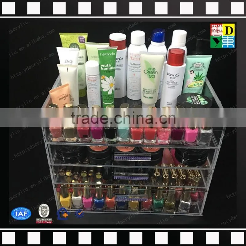 2016 Factory direct Price transparent acrylic lipstick holder,custom rotatable makeup organizer