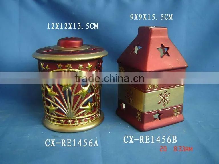 ceramic christmas set (christmas tree and snowman)-Ceramic Christmas Items