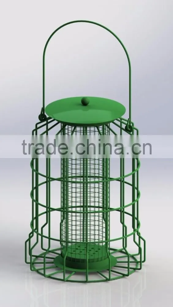 New Style Garden Metal Tube Seeds Hanging Bird Feeder