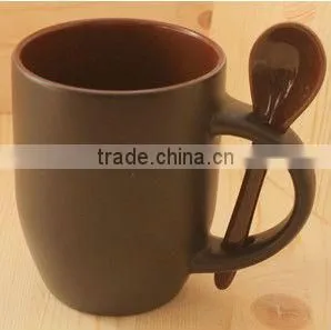 Ceramic color cup with scoop