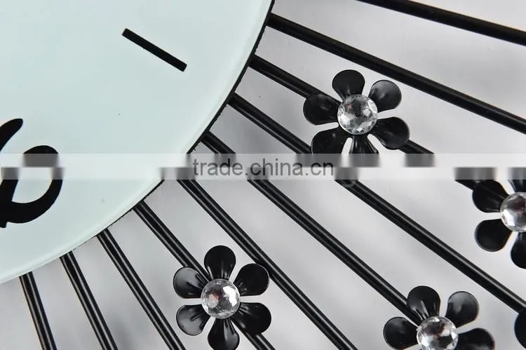 Wholesale decoration large wall clock flower design factory