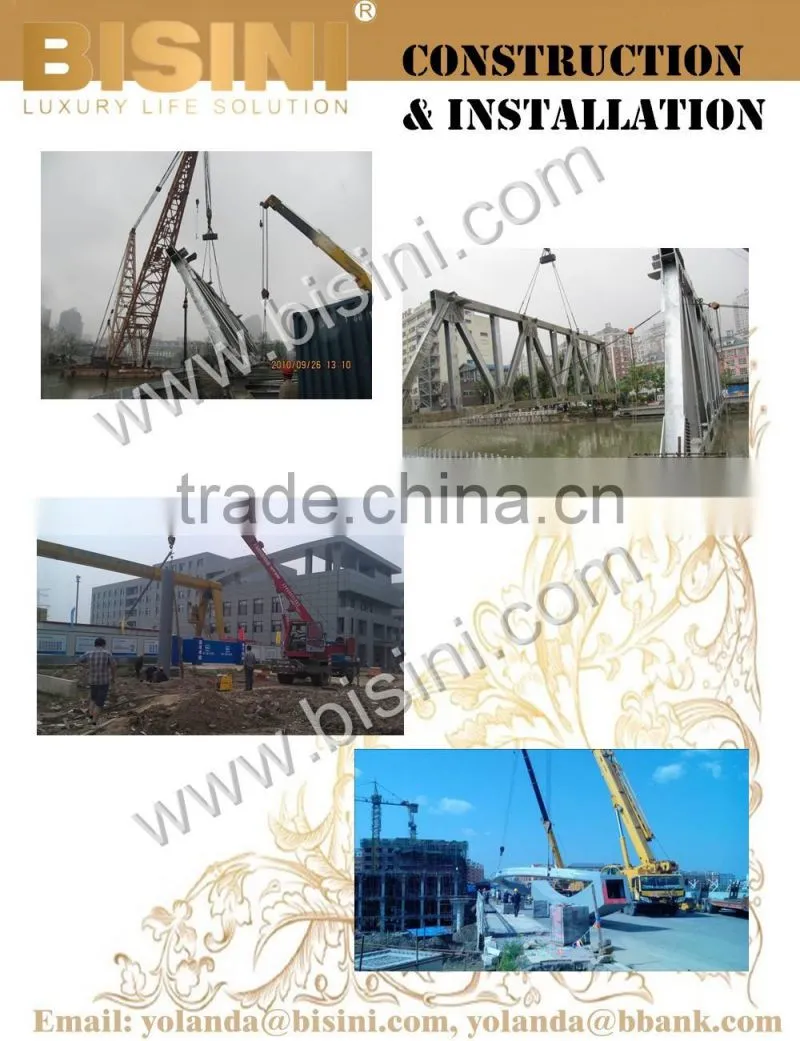 Modern Stayed-cable Bridge, Pine Sea Landscape Bridge, Customized Decorative Bridge(BF08-Y10002)