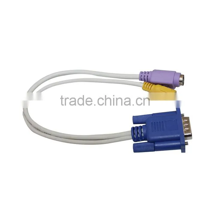 TSJ0001 VGA Video Card to S-Video and RCA TV Display Adapter Cable