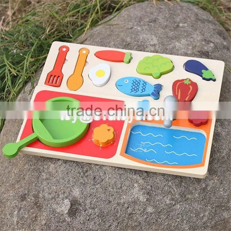 New design preschool play food wooden toy kitchen accessories for kids W10B187