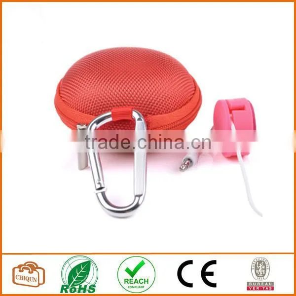 3 in 1 Red Earphone Handsfree Hard EVA Case Earphone Case