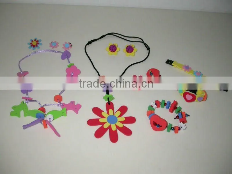DIY FOAM JEWELRY SET, KID'S FOAM JEWELRY SETS, DIY FOAM CRAFT KITS