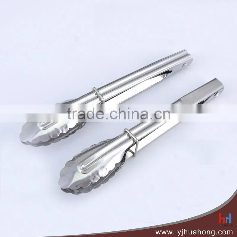 16" High quality locking stainless steel cooking tongs,serving tongs,food tongs