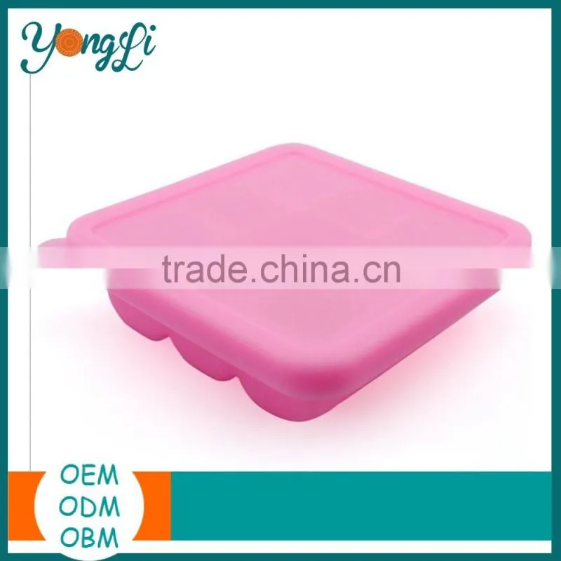 Silicone Baby Food Freezer tray with Clip-on Lid