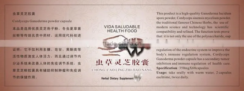 Herbal Ganoderma and cordyceps capsule,food supplements capsule