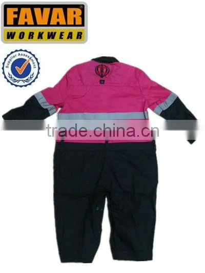 100%cotton kid's coverall children's reflective coverall with reflective tape