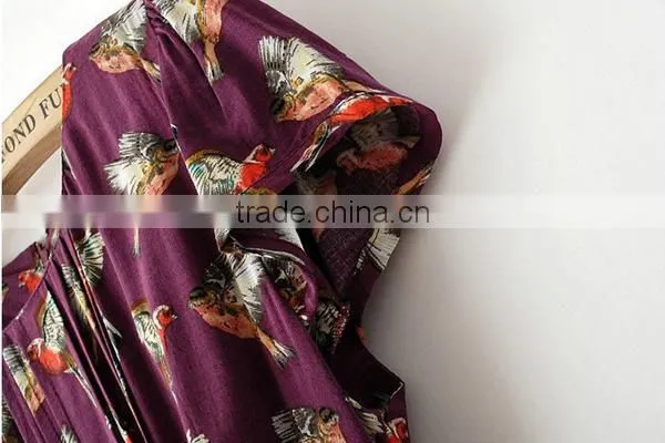 HD-D124 elegant fashion floral women dress/casual ladies dress