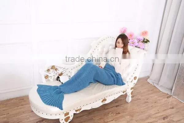 Bulk Wholesale Adult Knitted Mermaid Tail Blanket TV Wearable