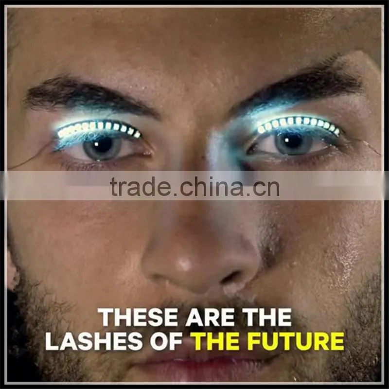 LED False Eyelashes lamp Multi color LED Light with Sound control