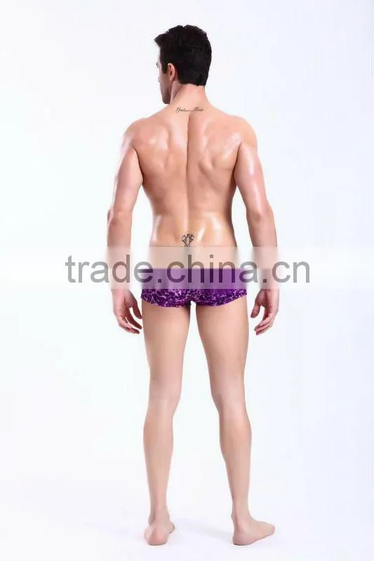 Wholesale leopard boxer for men manufacturer brand underwear nylon mens boxer short panties