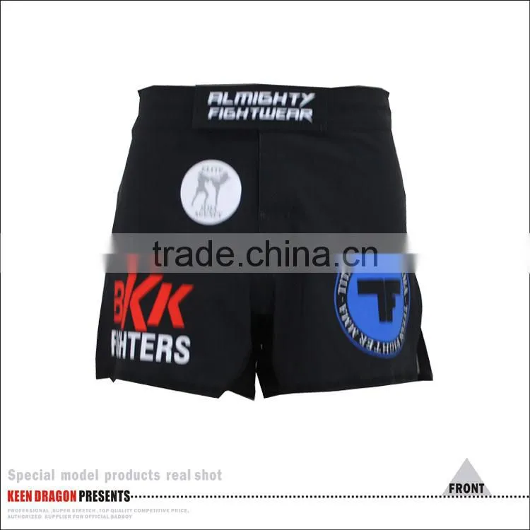 short cut mma training shorts with custom logo and design
