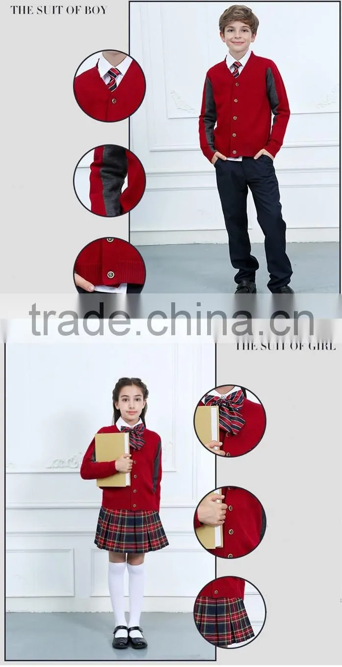High quality formal school uniform design plaid skirt