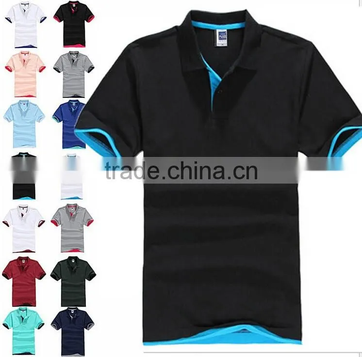custom news design 100% cotton two color short sleeve polo shirt Bosco Sport Shirt couple slim shirts design for lovers