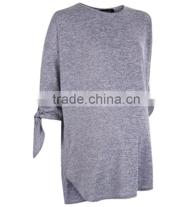 Wholesale maternity wear clothes knit tie sleeve tops
