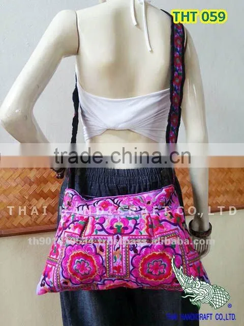 Thai Embroidered HMONG Hill Tribe Shoulder Bag Cross Body Bag
