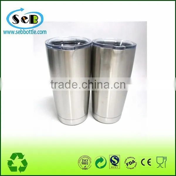gym drinking 20oz double wall vacuum tumbler with powder coating