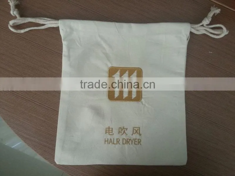 Hotel hair dryer velvet bag with embroidery logo