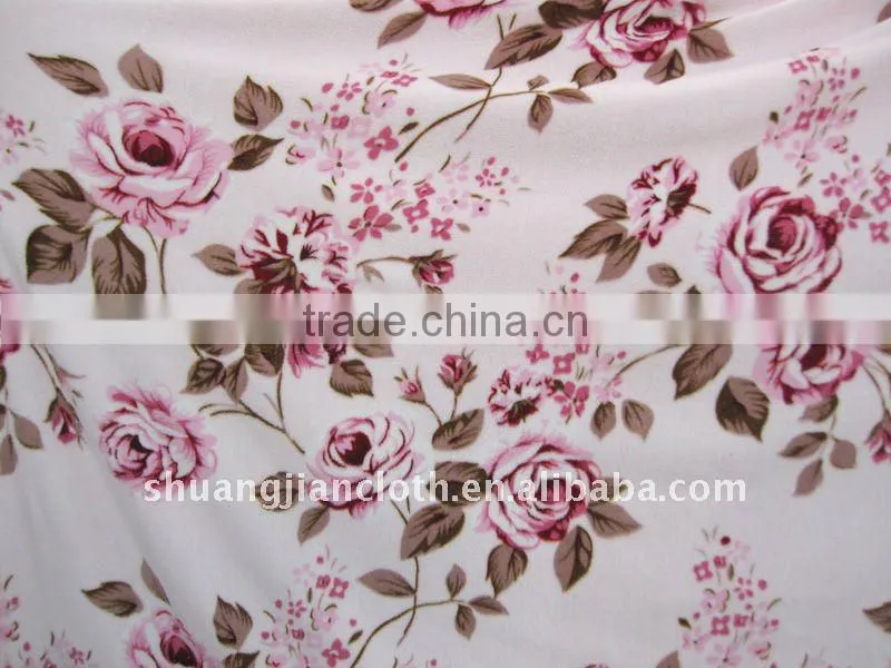 100%polyester printed coral fleece fabric