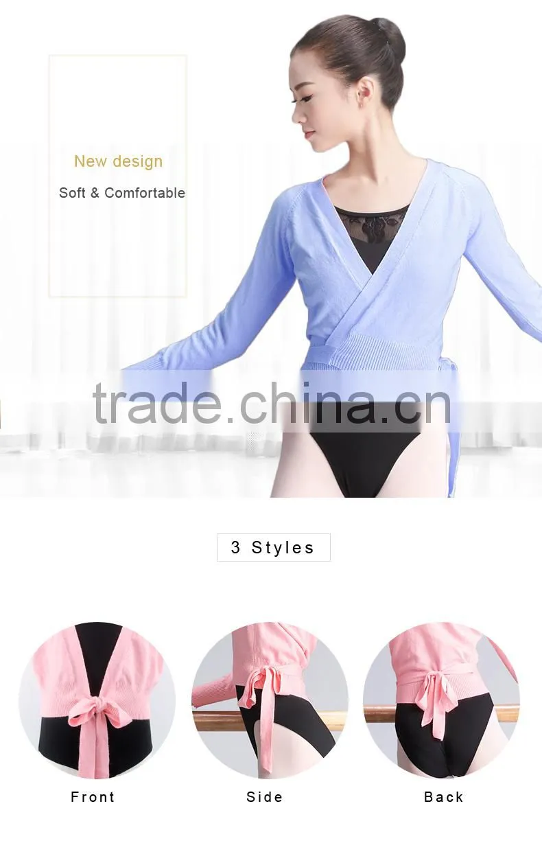 Adult Ballet Leotard Sweater Cardigan Dance Clothes Long Sleeve Sweater