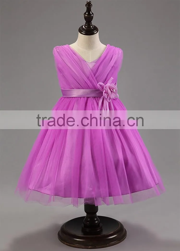 Kids clothes flower dresses for girls party dresses