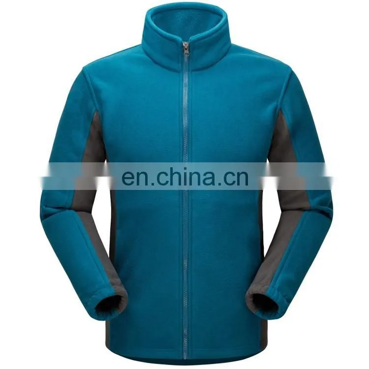Men's 100%polyester cardigan polar fleece jacket