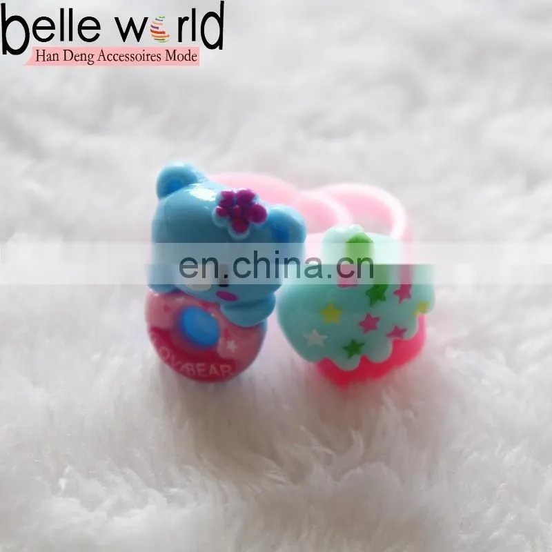 New Fashion Lovely Cartoon Owl Children Rings Kids Girls Bow Finger Ring