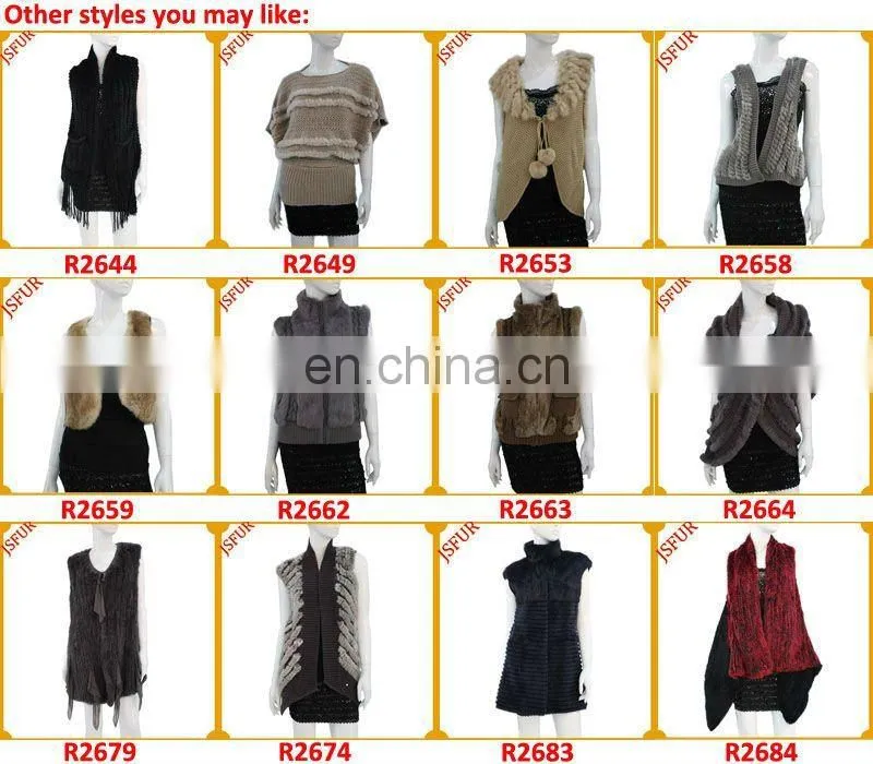 Women's fashon fur knitted long cardigan with hood
