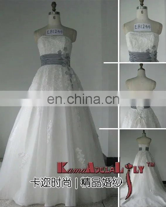 EB1244 Fanbulous beading sash sweetheart neckline lace wedding dresses