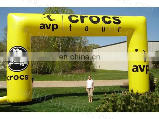 26 Ft "Finish" Inflatable Arch Archway Hexagon & Fan