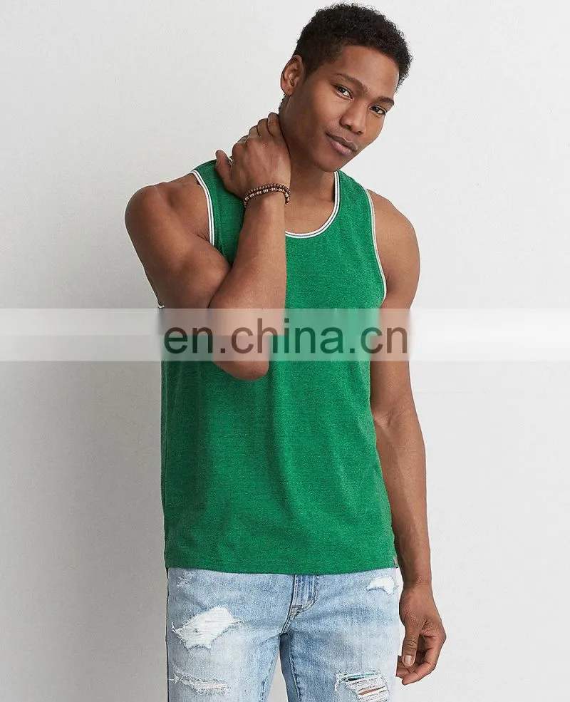 Men Gym Fitness Tank Tops cotton with target artwork