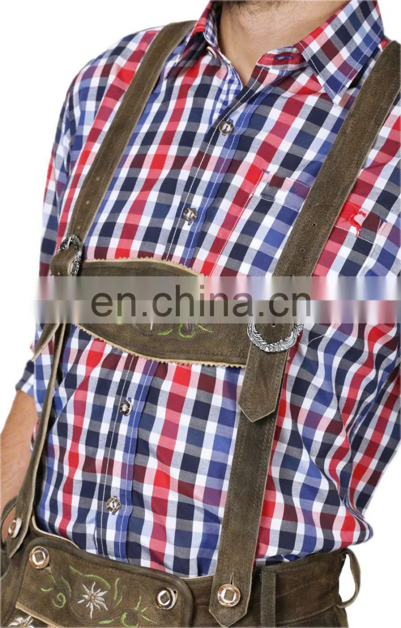 High quality embroidery oktoberfest lederhosen bavarian lederhosen kniebund lederhosen Mens all size (bavarian lederhosen)