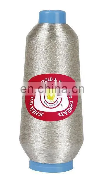 metallic yarn pure silver or pure gold