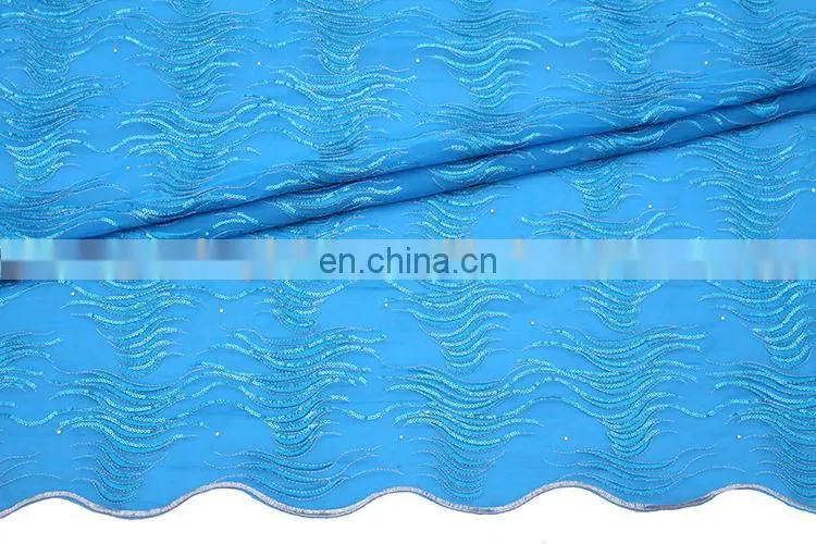 Fashionable embroidered organza bridal fabric