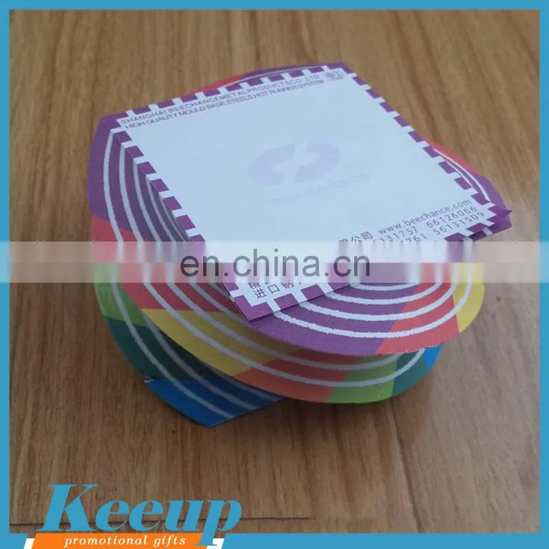 Fancy leaf shaped sticky notes advertising custom sticky notes