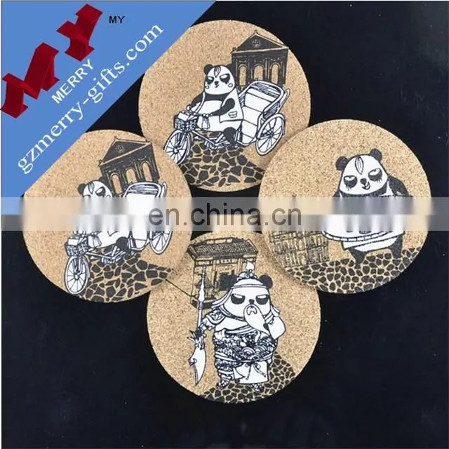 Christmas gifts customized paper cork coaster for sale