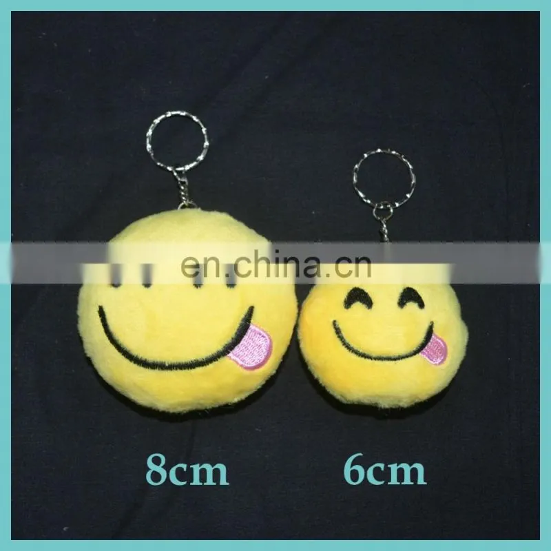 27 styles of creative plush emoji keychain poo keychain devil keychain