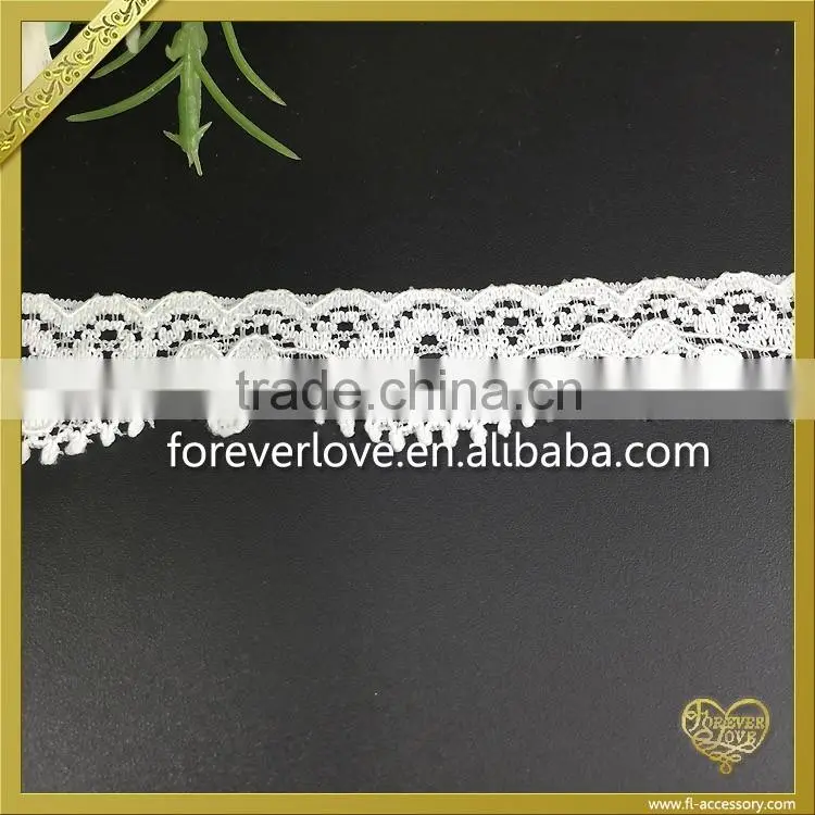 Crochet flower elastic nylon macrame bulk dress making lace fabric FLL-002