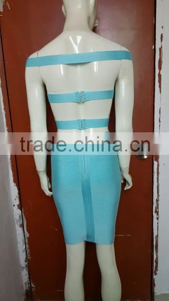 Summer dress 2015 summer new women sey two piece set red blue yellow black purple sey evening party bandage dress Bandage Bodyco