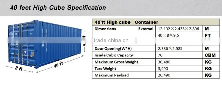 ISO contrainer 40ft for supply